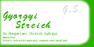 gyorgyi streich business card