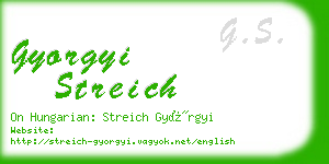 gyorgyi streich business card